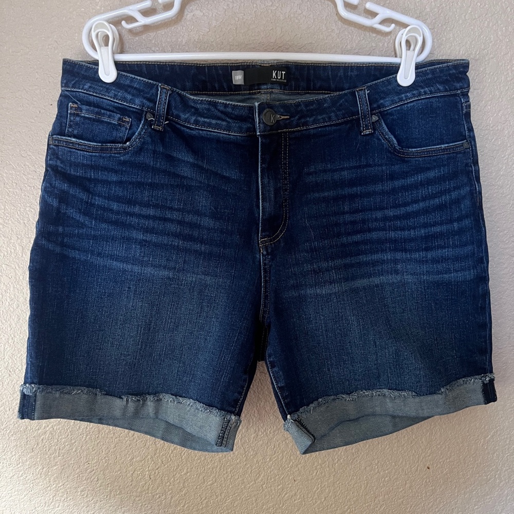 KUT from the Kloth Bermuda Jean Cuffed Shorts